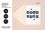 US A2 Card + Envelope PS Mockup, a Merchandise Mockup by Rocket & Indigo (Thumbnail 4 of 7)