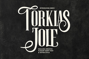 Torkias Jole Elegant Serif Tattoo, a Serif Font by Maulana Creative