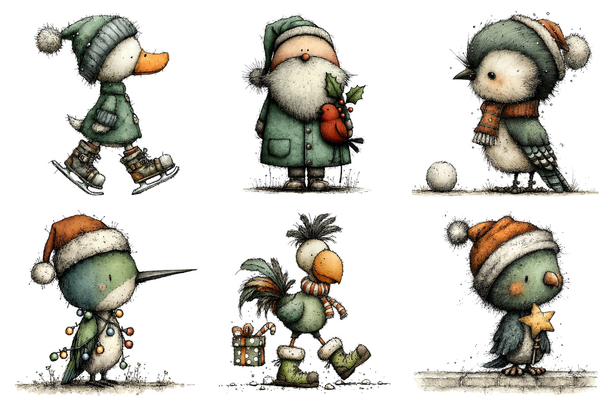 Winter Bird Clipart Bundle, an Illustration by Daily.Designs (Photo 5 of 5)