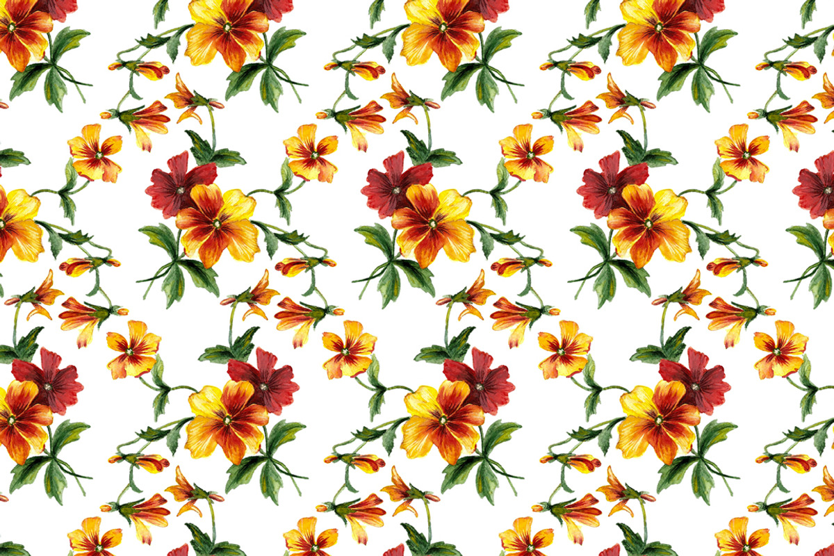 Watercolor pancies patterns, a Pattern Graphic by Floralis (Photo 4 of 6)