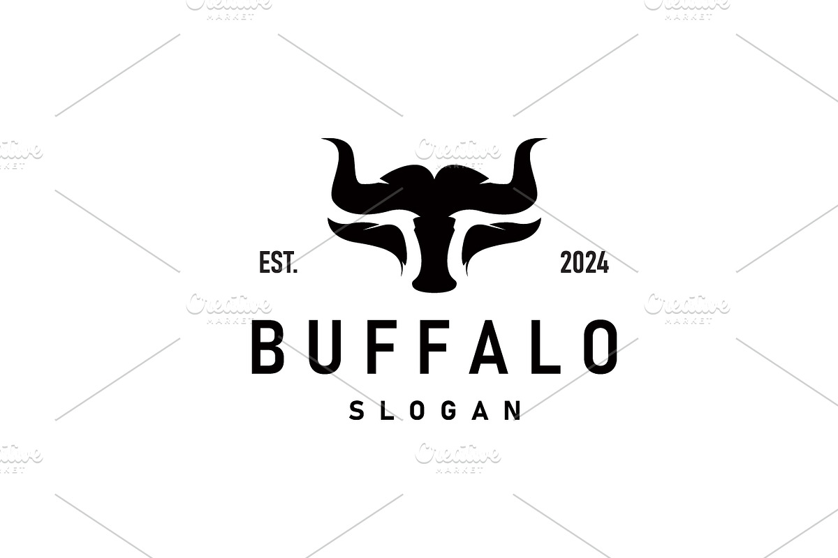 livestock animal buffalo logo simple, a Branding & Logo Template by Maylianaw28