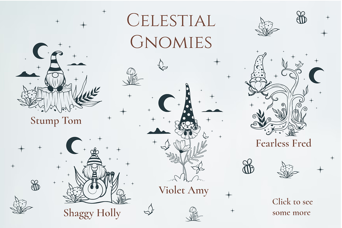Magic Celestial Gnome Collection, an Illustration by KirillsWorkshop (Photo 2 of 8)