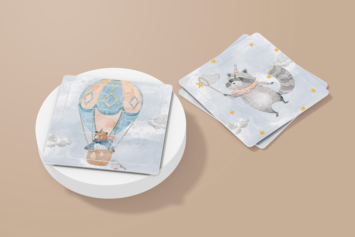 Sky Dreams. Watercolor animals, an Animal Illustration by AlineArtStore (Photo 10 of 12)