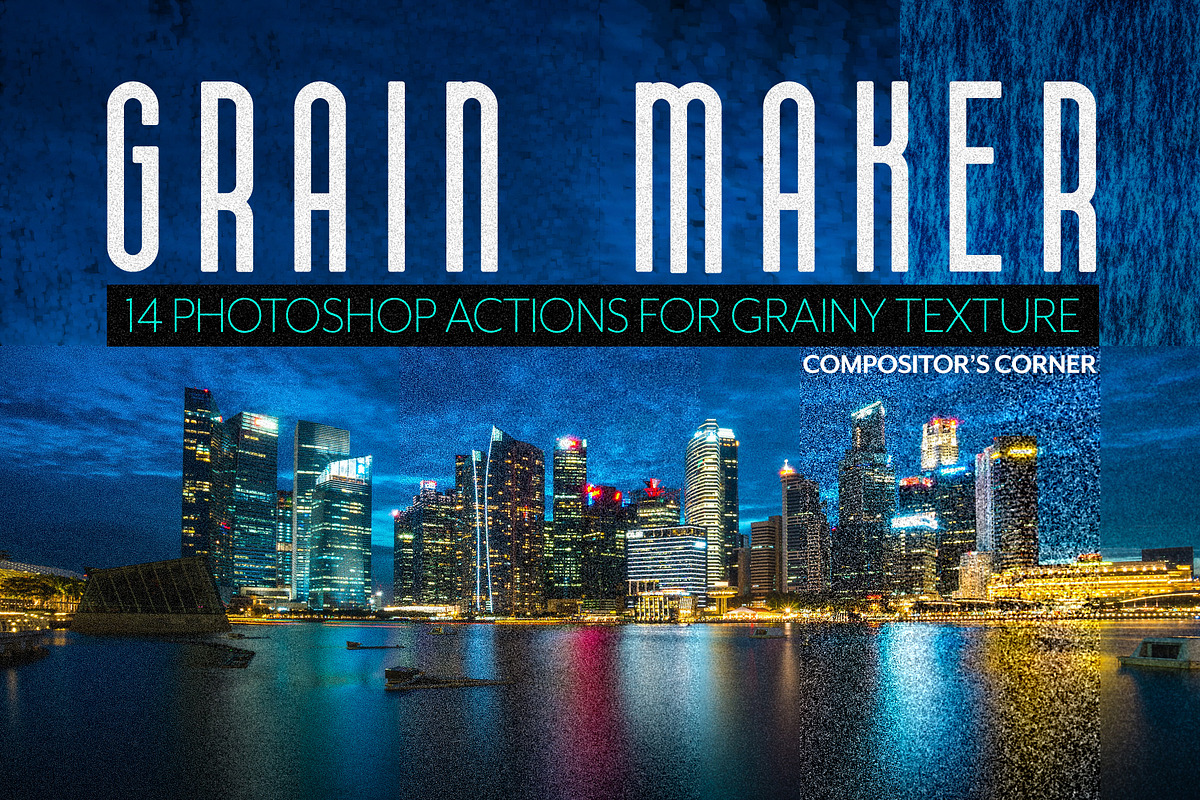14 Photoshop Grain Texture Actions, an Action Add-On by Compositor's Corner (Photo 1 of 13)