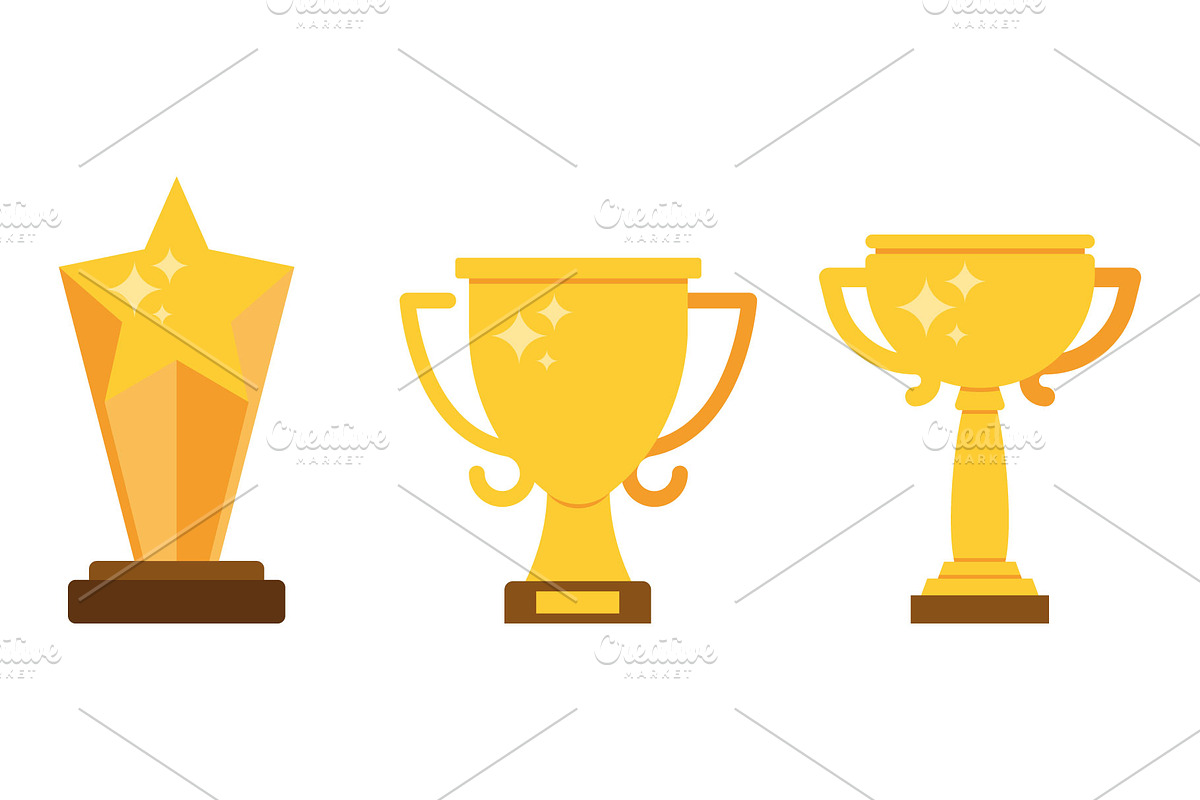 Award & Trophy Flat Icons+Canva Edit, an Object Graphic by MarkoBabii (Photo 3 of 3)