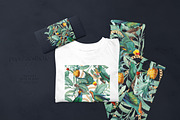 Mint Tropical Parrots Paper Pack, a Pattern Graphic by paper aesthetic (Thumbnail 6 of 8)
