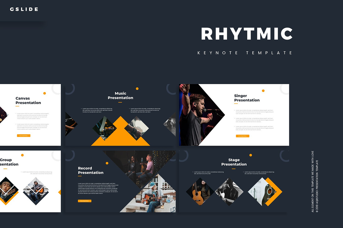 Rhytmic - Keynote Template, a Presentation Template by AQR Studio