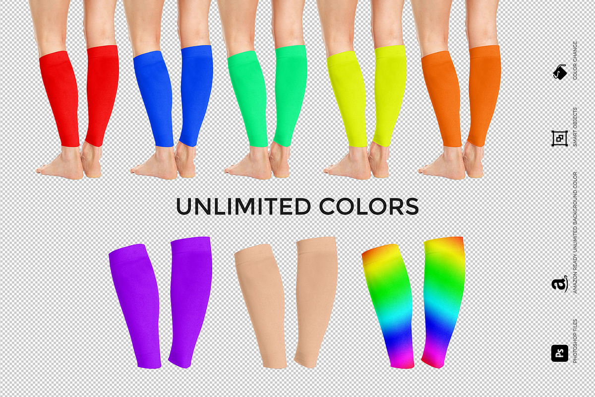 Calf Sleeves Mock-Up, a Product Mockup by Mock-up Store (Photo 5 of 6)