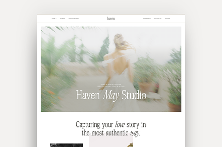 Haven Photography WordPress Theme, a WordPress Template by Hearten Made