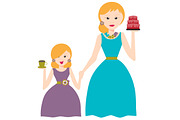 Mother Daughter Tea, an Illustration by eightcrazy (Thumbnail 2 of 3)