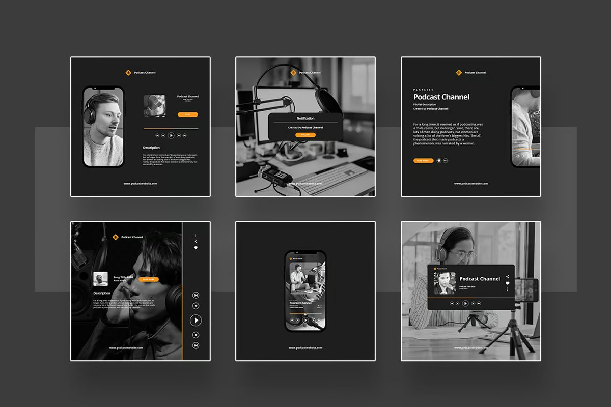 Set of Podcast Instagram Template, a Social Media Template by Dimas Rizki Pratama (Photo 9 of 12)