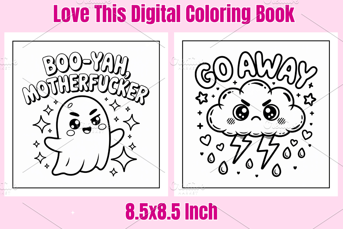 Kawaii Swear Motivational Word, a Decorative Illustration by Coco Bloom (Photo 4 of 5)