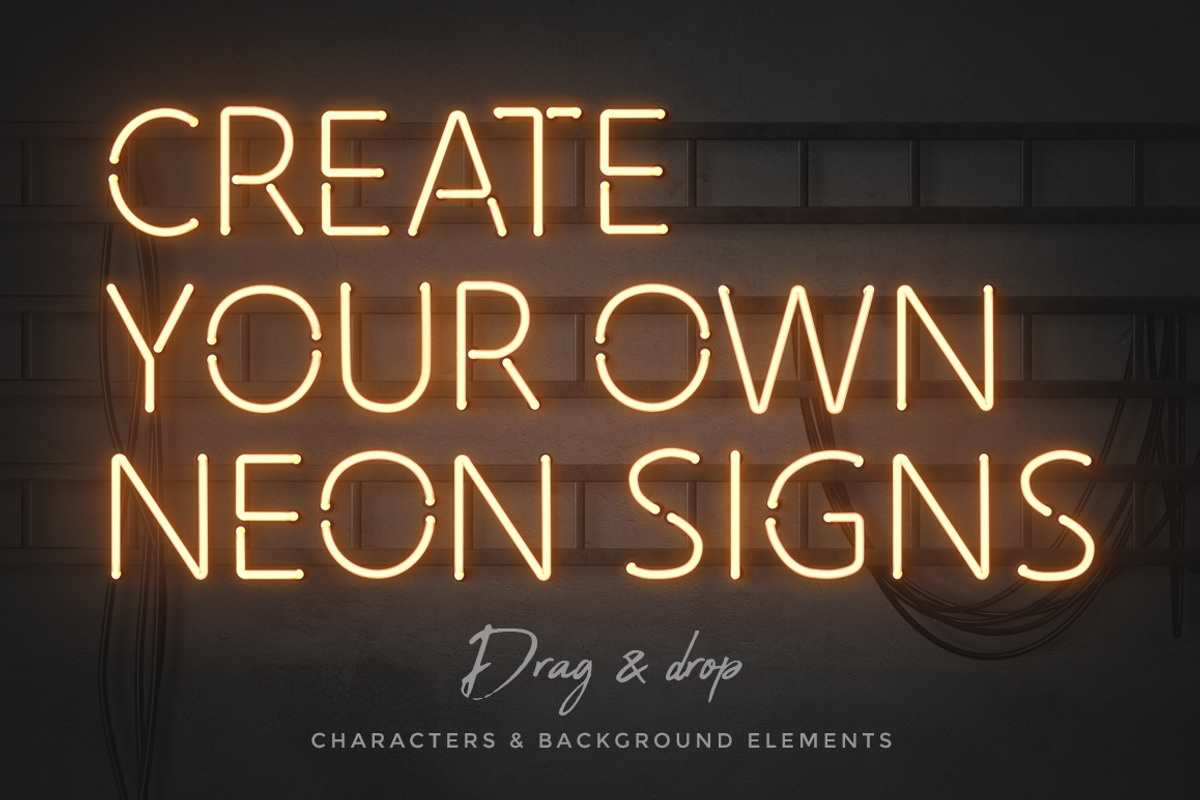 Neon alphabet kit, an Object Graphic by MiksKS (Photo 2 of 11)