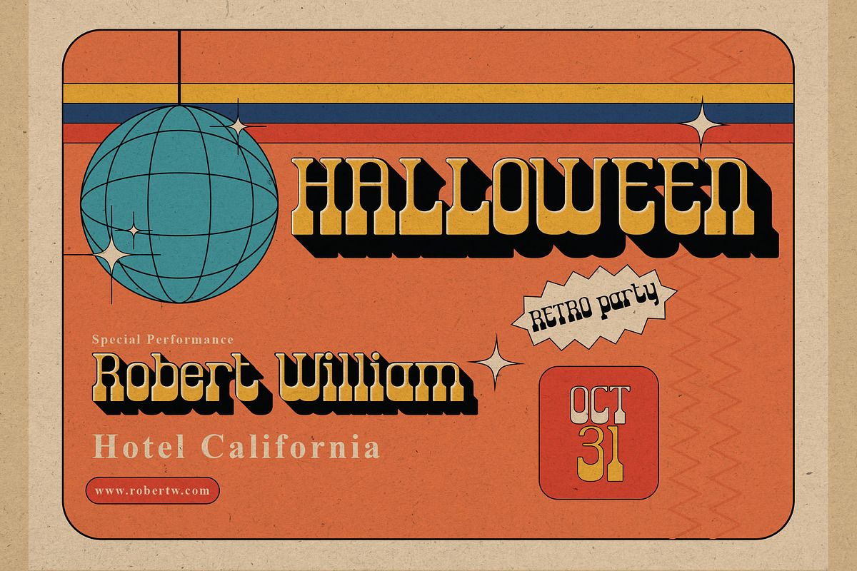 Champione | Retro Font with Extrude, a Serif Font by Almeera Std (Photo 9 of 12)