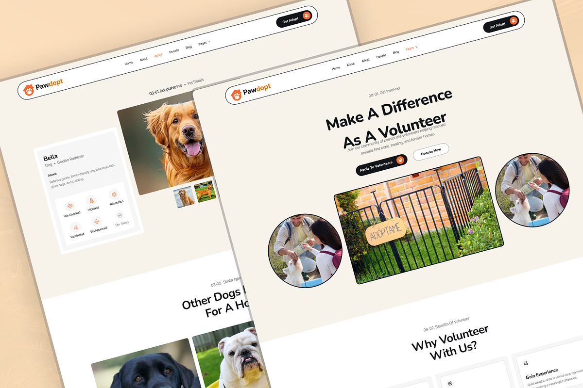 Pawdopt - Pet Adoption HTML Template, a HTML Template by TNCFlow (Photo 4 of 5)