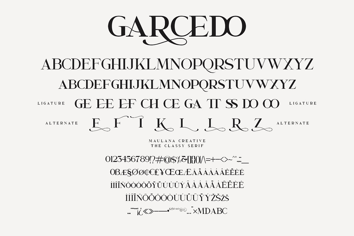 Garcedo Serif Font Triple Pro, a Serif Font by Maulana Creative (Photo 10 of 10)