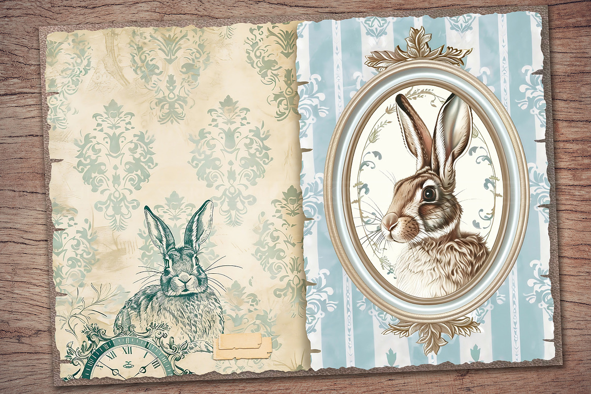 Rabbit Scrapbook Kit, an Animal Illustration by Secret Helper (Photo 5 of 8)