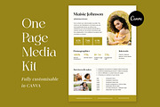 One Page Media Kit for Influencers, a Brochure Template by RWstudio (Thumbnail 1 of 5)