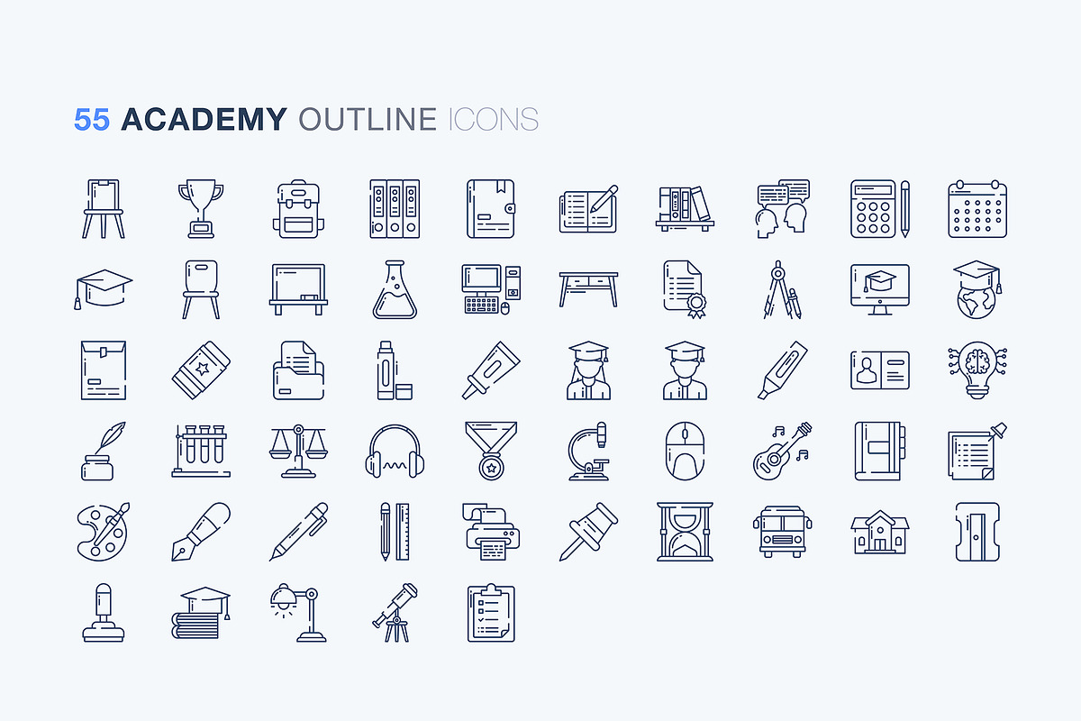 Academy and education icon set, an Icon by Icongeek26 (Photo 3 of 6)
