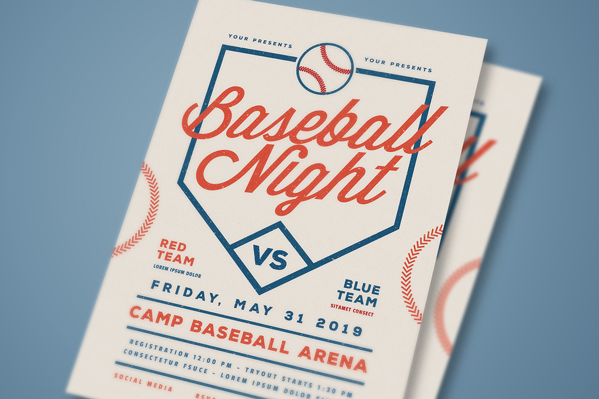 Baseball Night Flyer, a Flyer Template by Guuver (Photo 3 of 3)