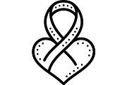 Breast Cancer Heart Ribbon SVG, a Seasonal Illustration by abu67222 (Thumbnail 3 of 13)