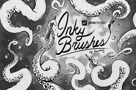 Dendrils Inky Brushes, a Brush Add-On by Dendril's Art Supplies