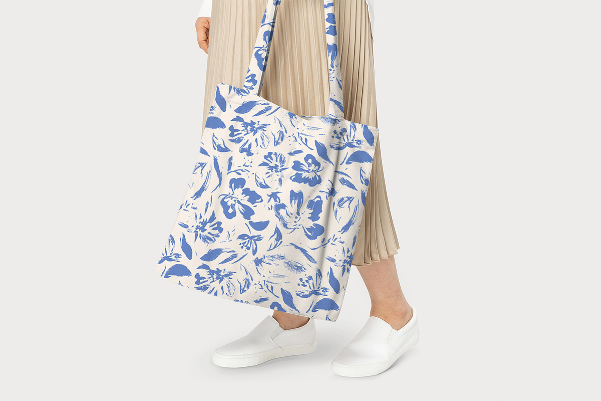 Blue Hand Painted Flowers, a Decorative Illustration by MalyskaStudio (Photo 12 of 15)