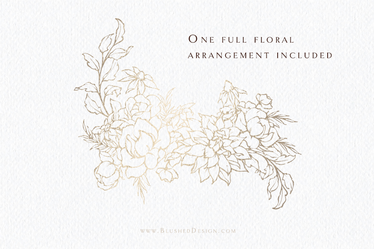 DIY Illustrated Bouquet Kit 01, a Graphic by Blushed Design by Katrina (Photo 2 of 5)