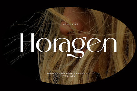 Horagen Modern Ligature Sans Serif, a Sans Serif Font by Alfinart
