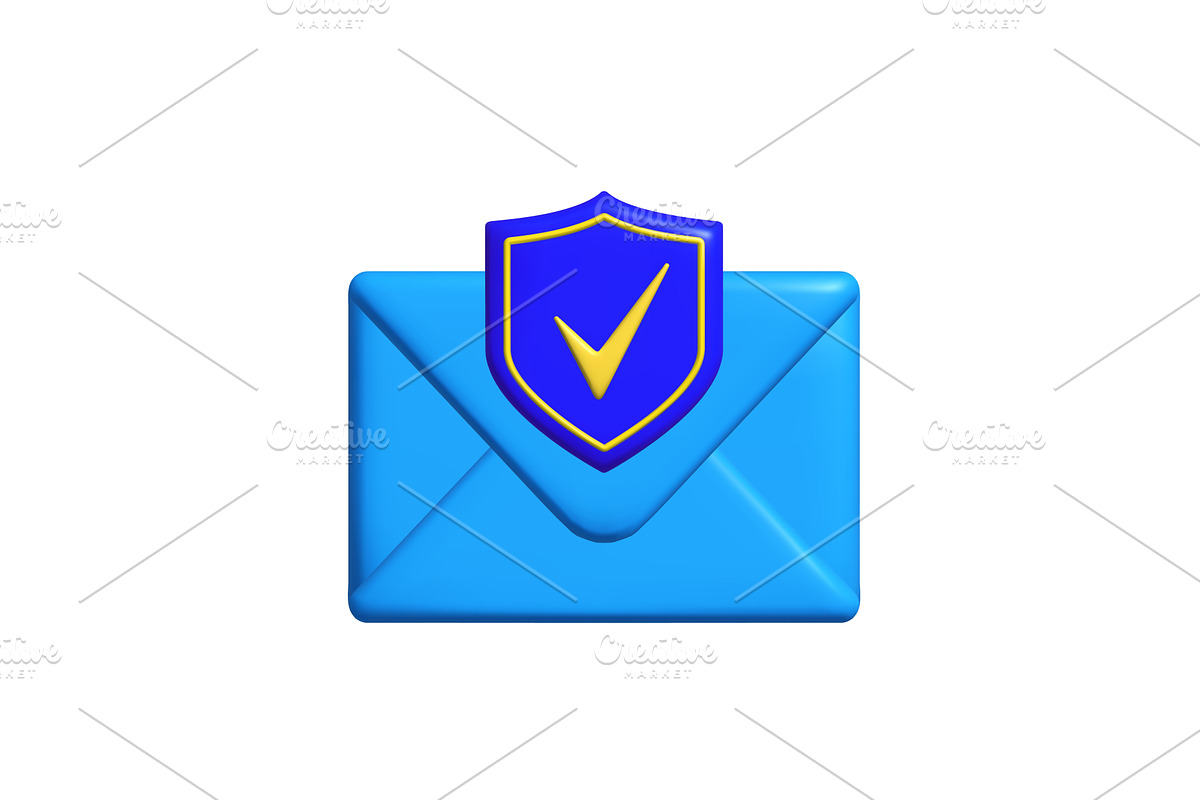 This image shows a blue envelope, an Object Illustration by Woters little shop