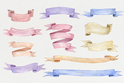 Watercolor ribbons set, a Decorative Illustration by NataliVA (Thumbnail 2 of 5)