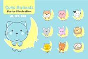 Cute Animals vector illustration, an Object Graphic by VL Shop (Thumbnail 1 of 3)