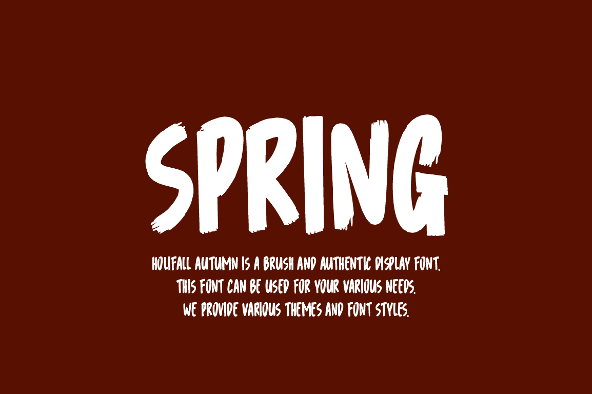 Holifall Autumn - Tropic Font, a Sans Serif Font by Iqsiart Studio (Photo 3 of 6)