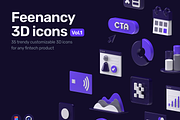 Feenancy 3D icons, a 3D by Goicons (Thumbnail 1 of 7)