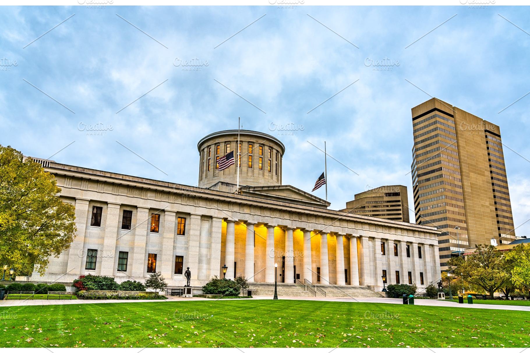 Ohio statehouse in columbus usa featuring ohio, columbus, and capitol, an Architecture Photo by Leonid Andronov