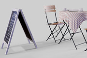 Street cafe objects, a Furniture 3D Model by happy brush (Thumbnail 2 of 10)