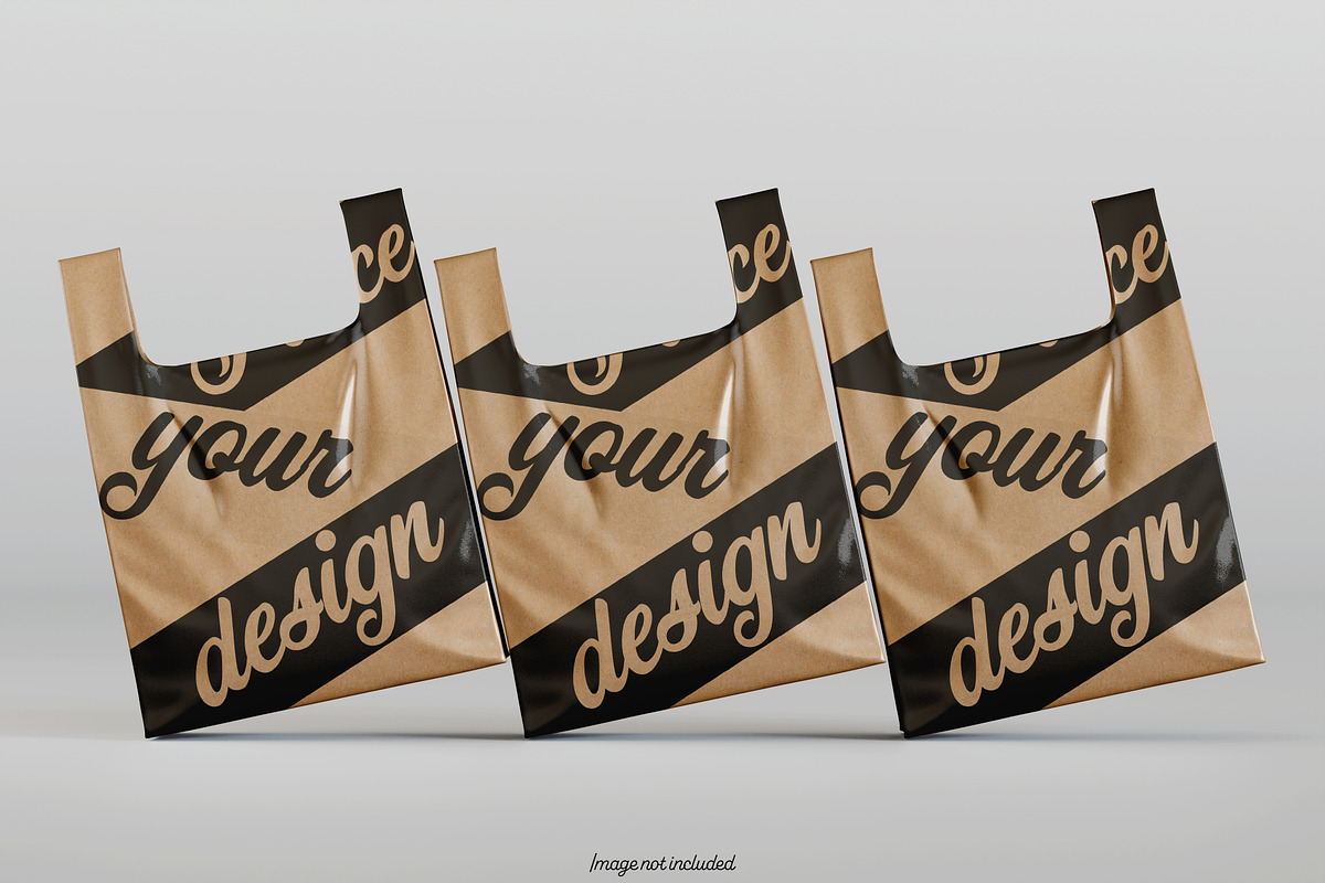 Brown Plastic bag mokcup bundles, a Packaging Mockup by Ambo Ampeng (Photo 16 of 19)