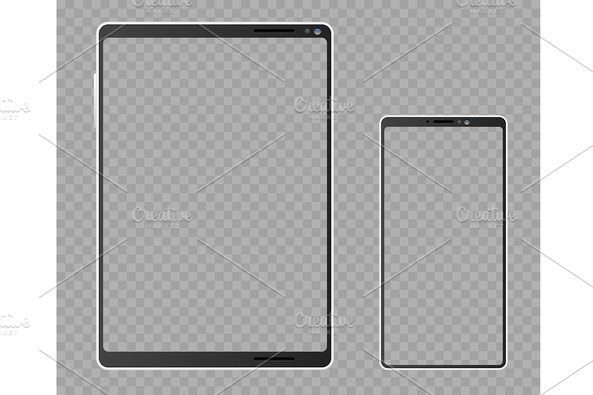 Realistic mockup blank tablet or, a Technology Illustration by Vectorbuum
