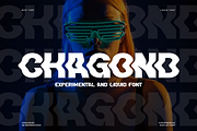 Chagond - Experimental Font, a Sans Serif Font by QR Design Studio (Thumbnail 1 of 7)