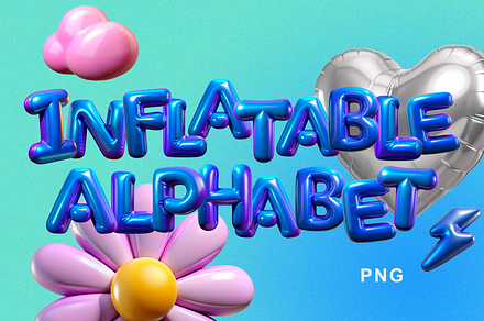 Inflatable alphabet, a Decorative Illustration by Chaka_32