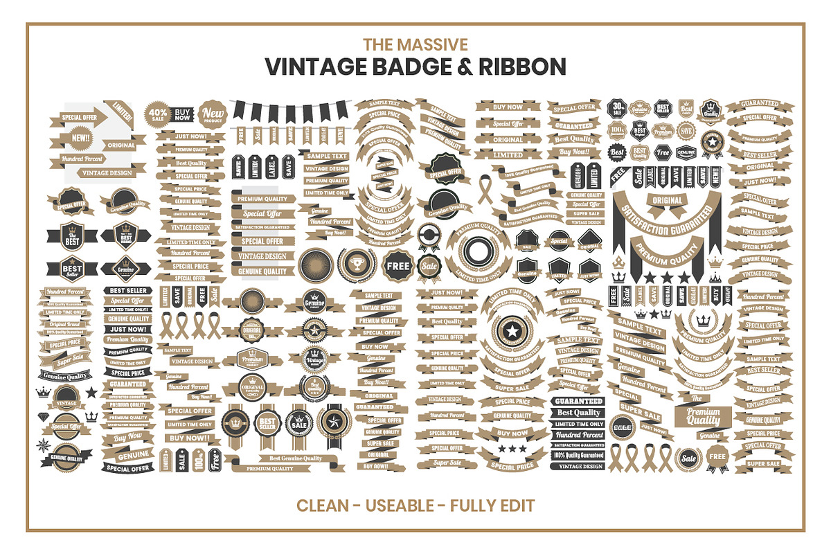 1200 Vintage Badge & Objects, a Branding & Logo Template by Toonsteb (Photo 13 of 20)