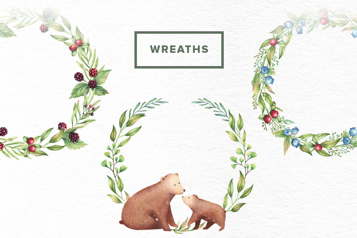 Watercolor Forest Animals Set, an Object Graphic by Kotulska (Photo 5 of 6)