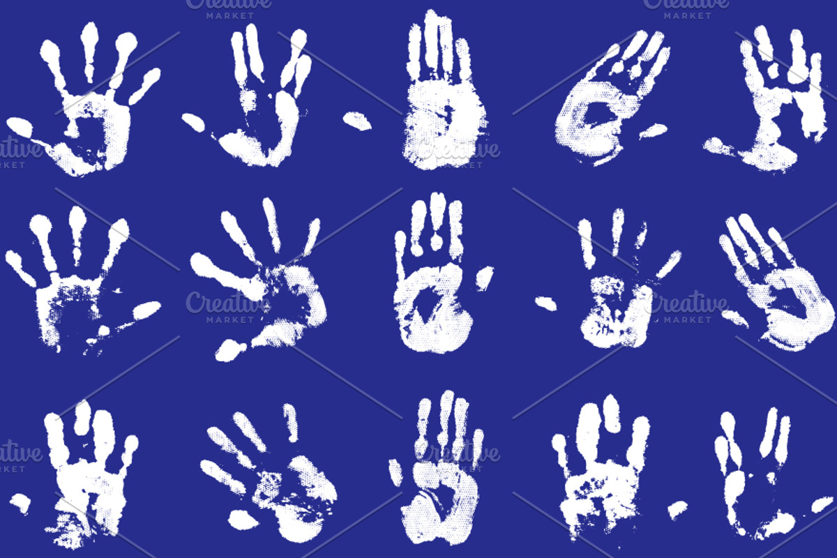 Hands Imprints - Vector/Brush set, a Decorative Illustration by BusOne (Photo 2 of 3)