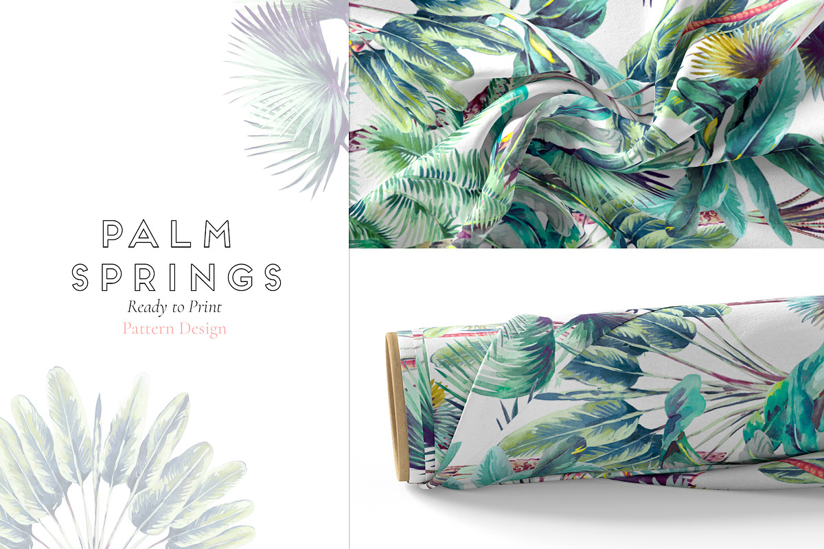 Palm Springs, a Pattern Graphic by Pink Linen