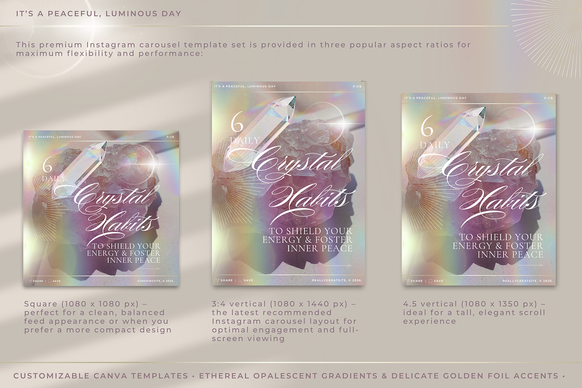 6 Crystal Habits - Canva, a Social Media Template by Illumineer Media & Design (Photo 7 of 8)