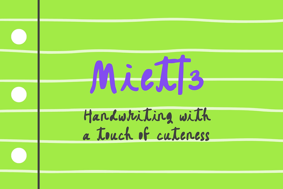 Miette Cute Marker Handwritten Font, a Handwritten Font by Sloulyfe (Photo 1 of 10)