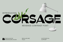 Corsage - Reverse Contrast Font