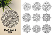 300 Vector Mandala Ornaments, a Decorative Illustration by pixaroma (Thumbnail 31 of 49)