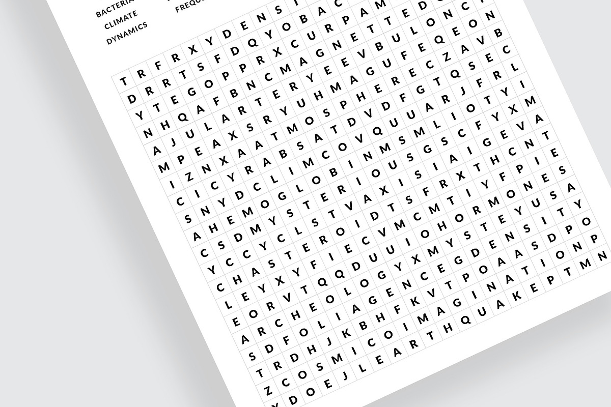 Science Word Search Game Template, a Templates & Theme by Amit Debnath (Photo 6 of 6)