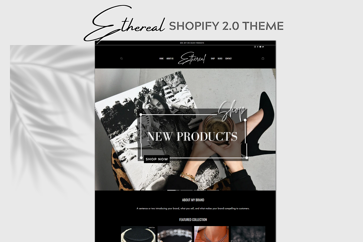 Shopify Theme Template, a Bootstrap Template by Millennials Marketing (Photo 1 of 9)